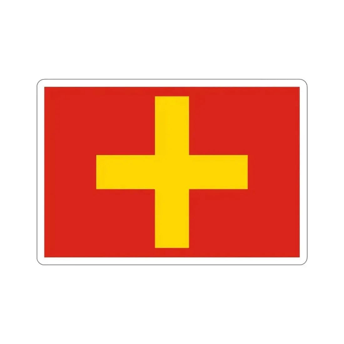 Flag of Ancona Italy STICKER Vinyl Die-Cut Decal 4 Inch - The Sticker Space