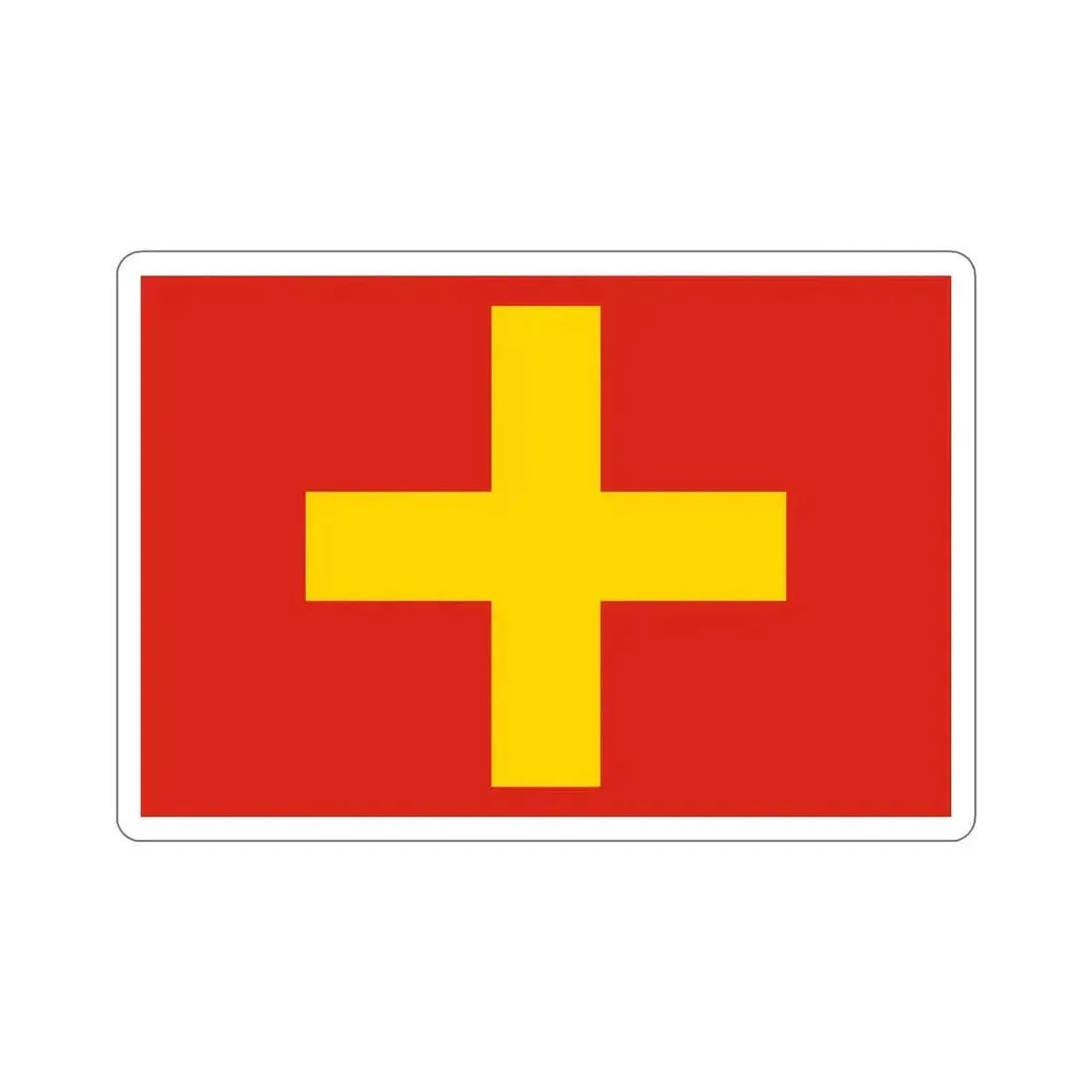 Flag of Ancona Italy STICKER Vinyl Die-Cut Decal 4 Inch - The Sticker Space