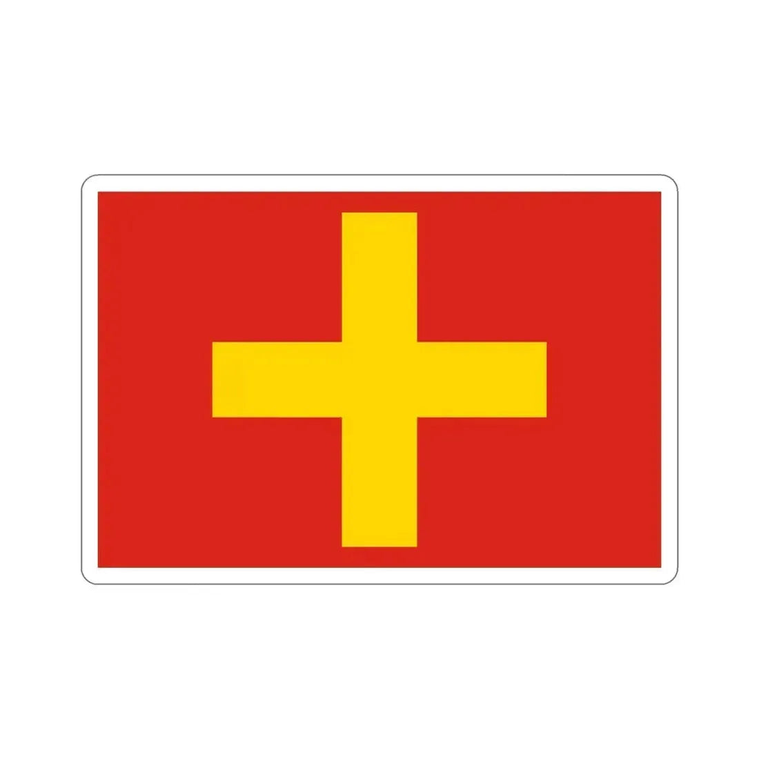 Flag of Ancona Italy STICKER Vinyl Die-Cut Decal 6 Inch - The Sticker Space