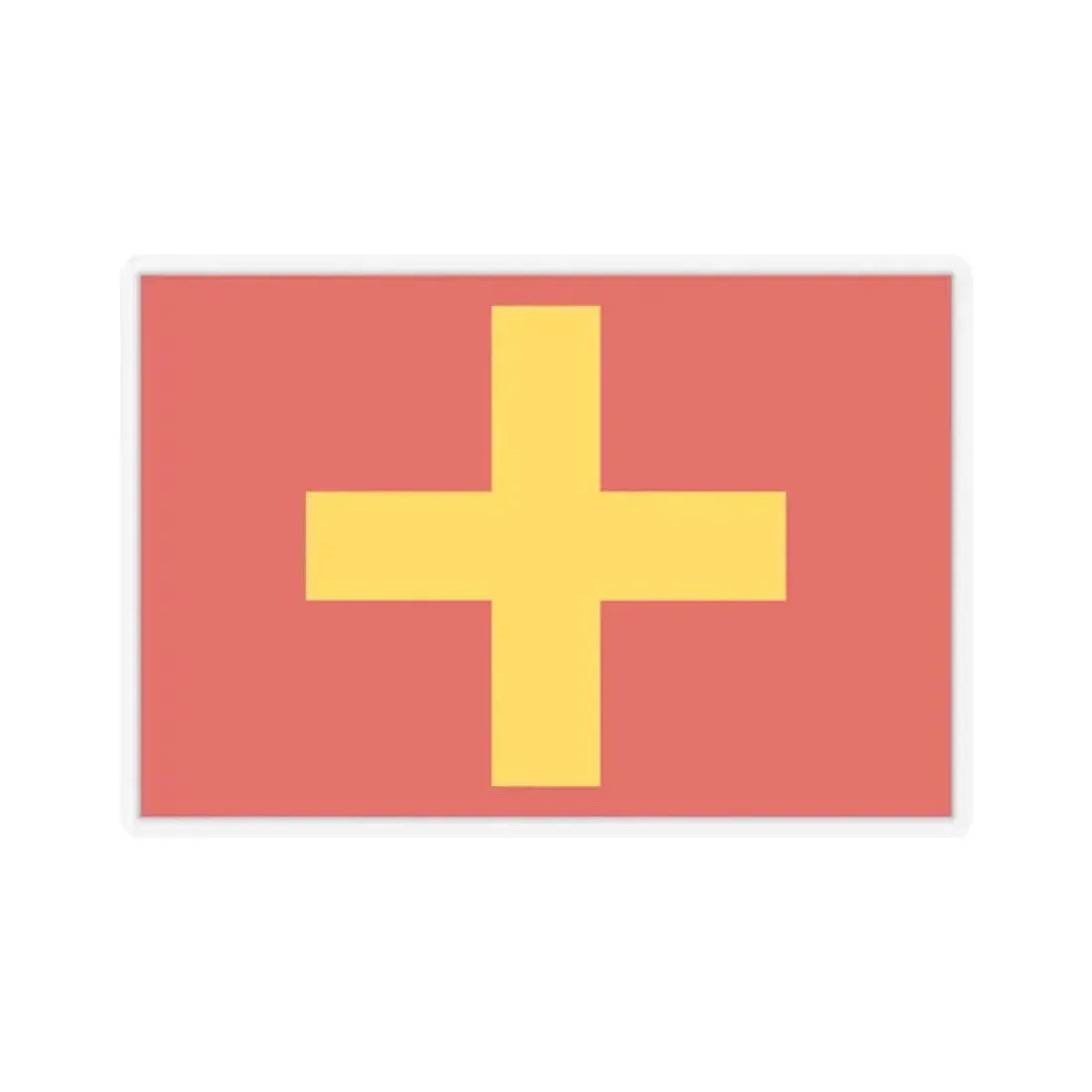 Flag of Ancona Italy - STICKER Vinyl Kiss-Cut Decal 2 Inch Transparent - The Sticker Space