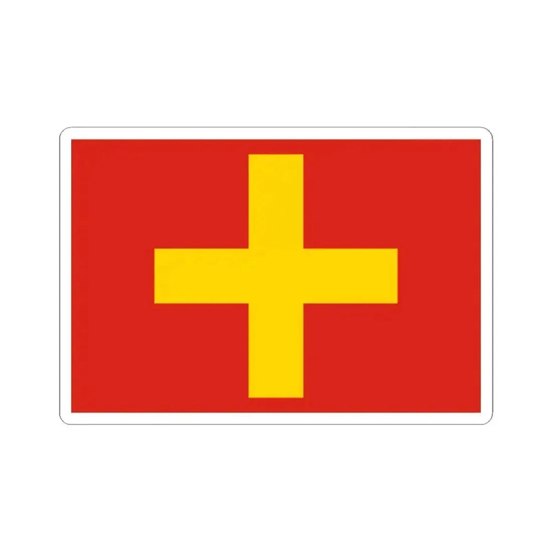 Flag of Ancona Italy - STICKER Vinyl Kiss-Cut Decal 2 Inch White - The Sticker Space