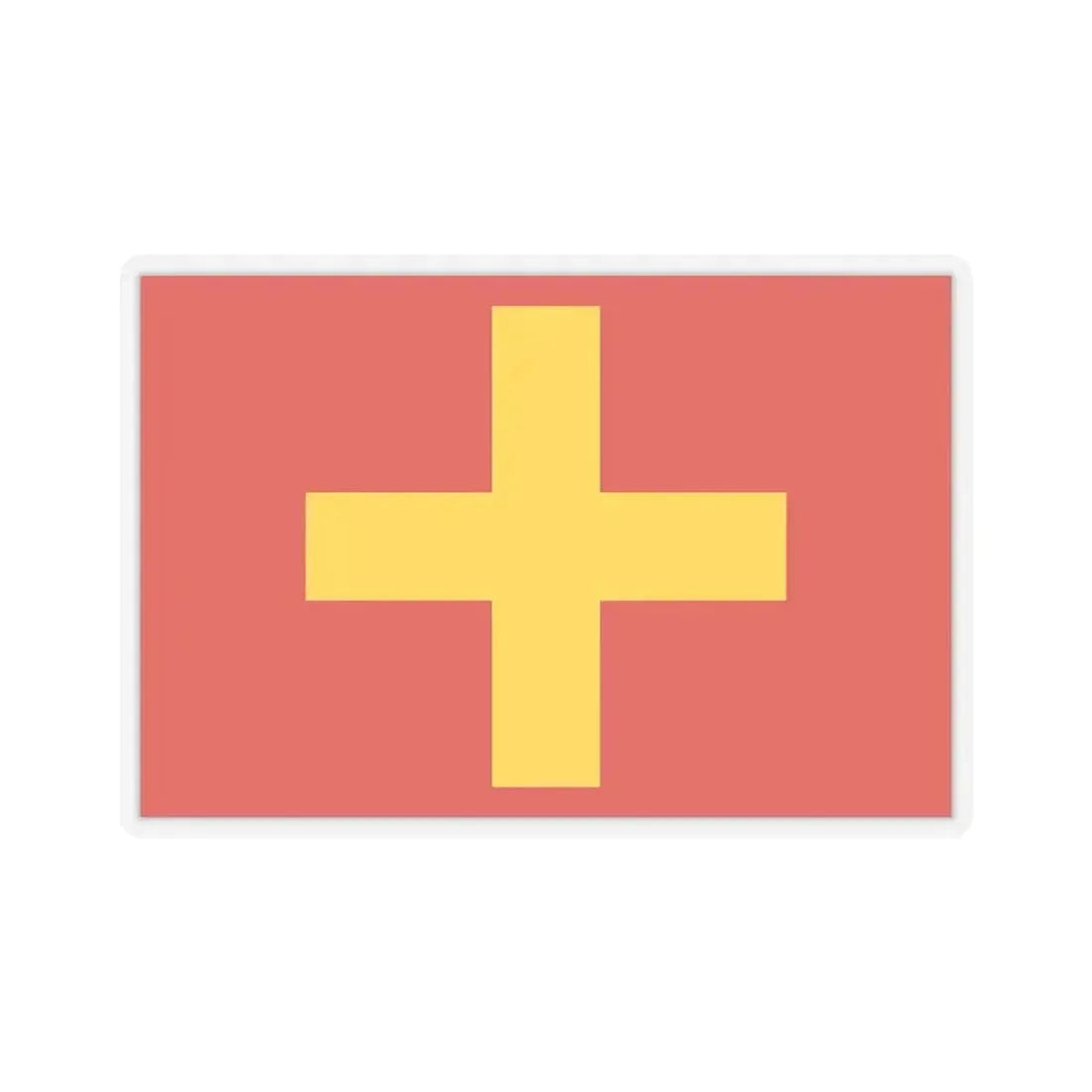 Flag of Ancona Italy - STICKER Vinyl Kiss-Cut Decal 3 Inch Transparent - The Sticker Space