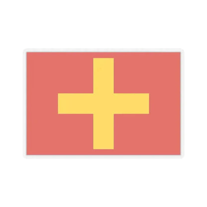 Flag of Ancona Italy - STICKER Vinyl Kiss-Cut Decal 3 Inch Transparent - The Sticker Space