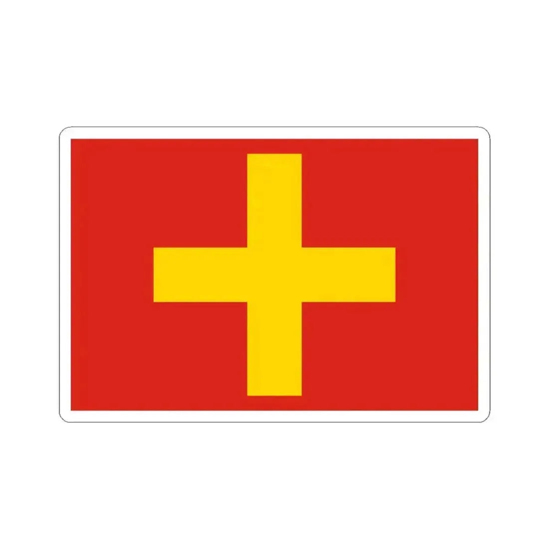 Flag of Ancona Italy - STICKER Vinyl Kiss-Cut Decal 3 Inch White - The Sticker Space