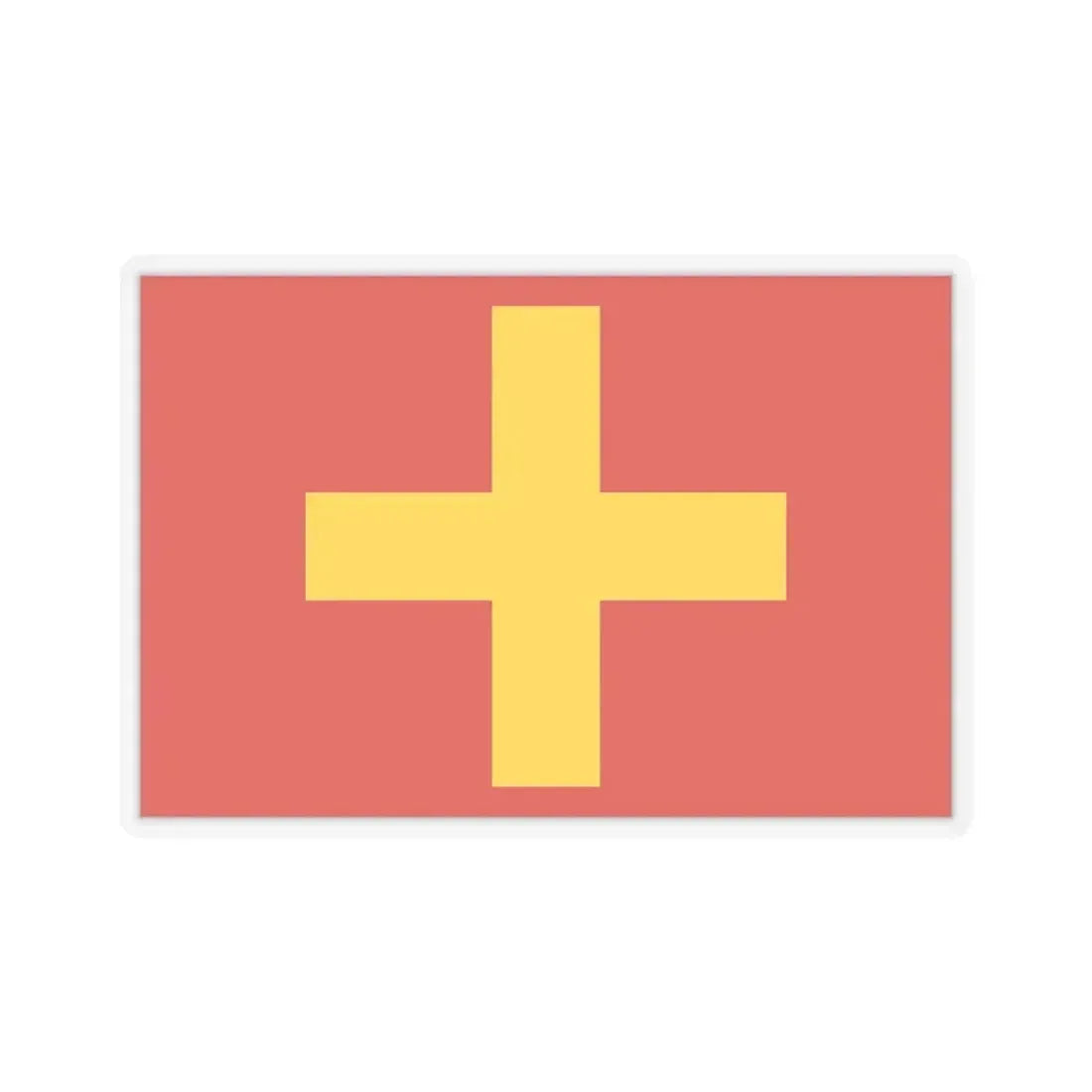 Flag of Ancona Italy - STICKER Vinyl Kiss-Cut Decal 4 Inch Transparent - The Sticker Space