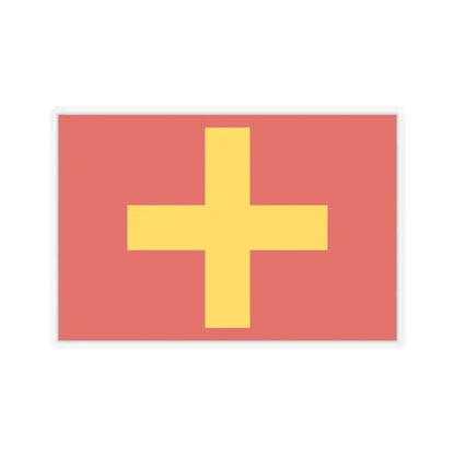 Flag of Ancona Italy - STICKER Vinyl Kiss-Cut Decal 4 Inch Transparent - The Sticker Space