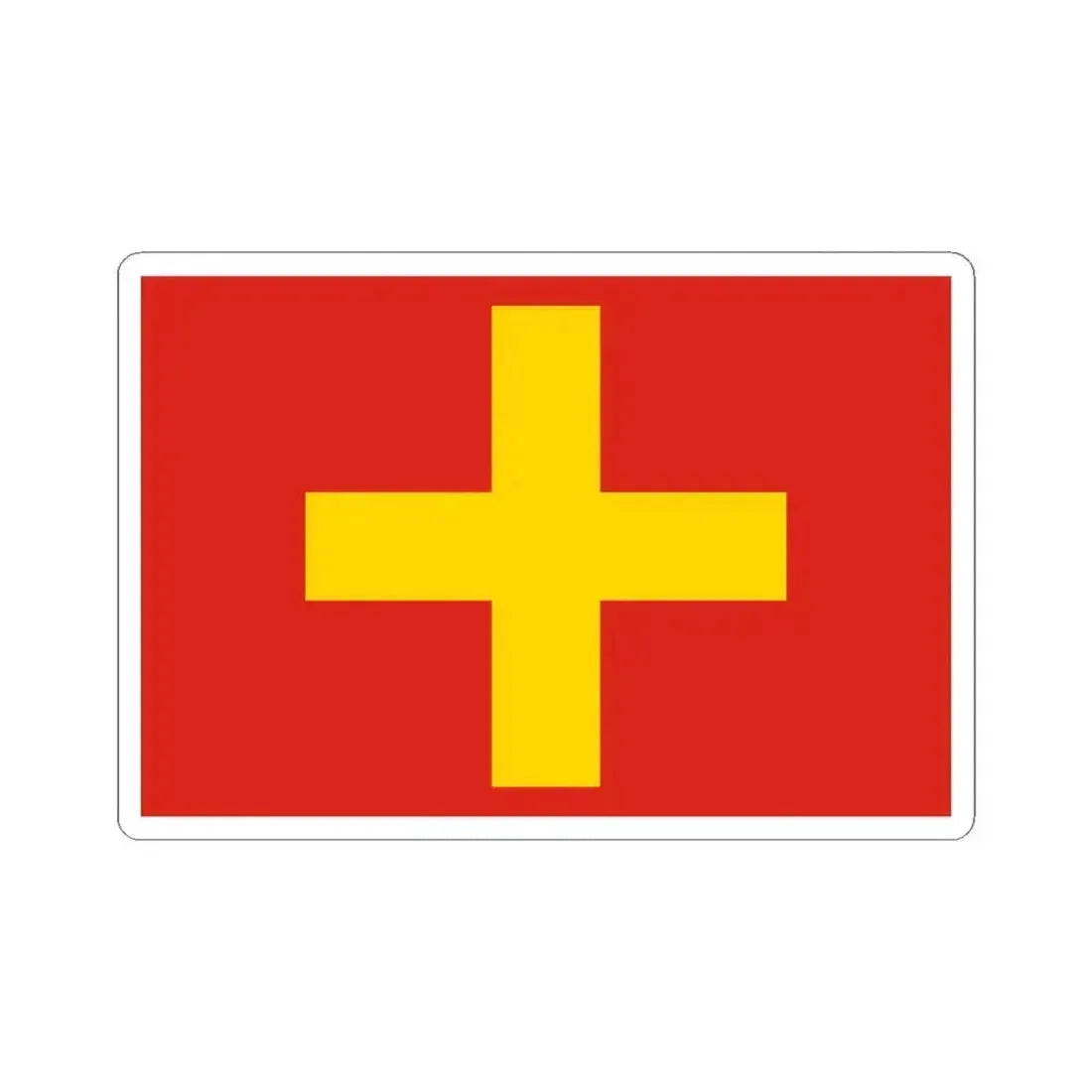 Flag of Ancona Italy - STICKER Vinyl Kiss-Cut Decal 4 Inch White - The Sticker Space