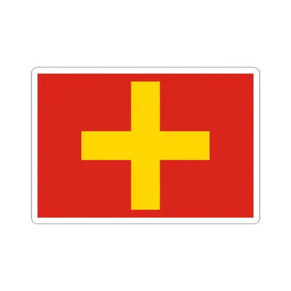 Flag of Ancona Italy - STICKER Vinyl Kiss-Cut Decal 4 Inch White - The Sticker Space