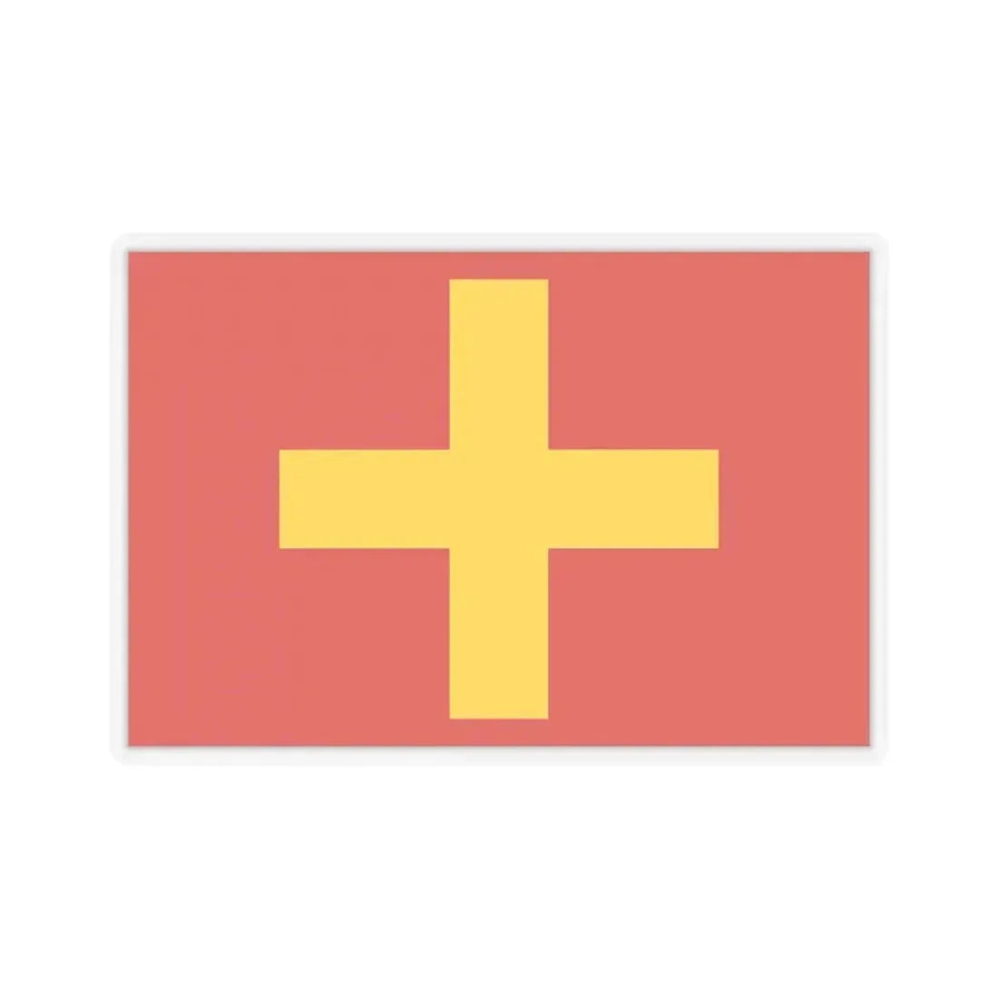 Flag of Ancona Italy - STICKER Vinyl Kiss-Cut Decal 6 Inch Transparent - The Sticker Space