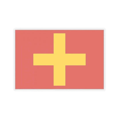 Flag of Ancona Italy - STICKER Vinyl Kiss-Cut Decal 6 Inch Transparent - The Sticker Space