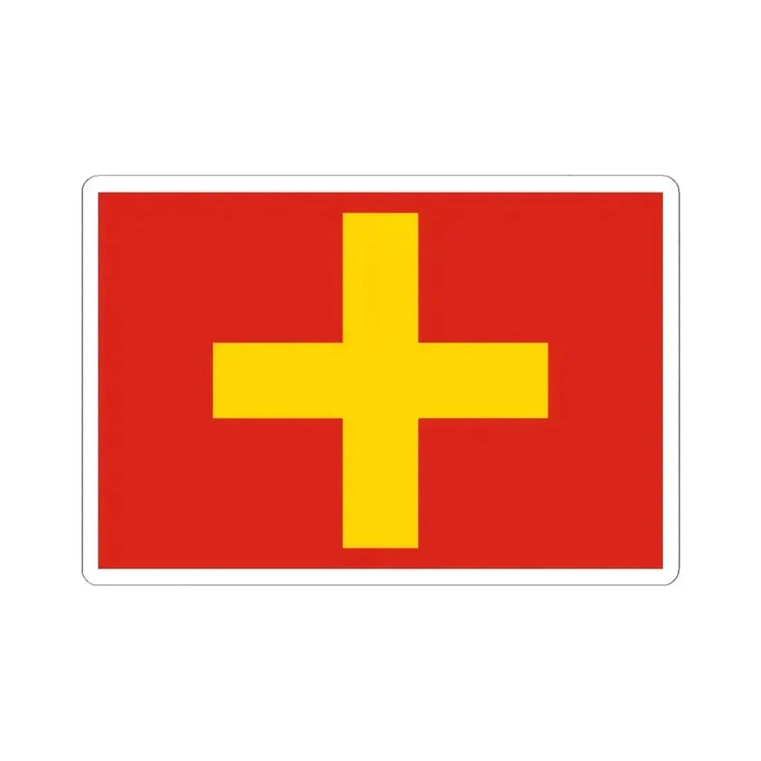 Flag of Ancona Italy - STICKER Vinyl Kiss-Cut Decal 6 Inch White - The Sticker Space