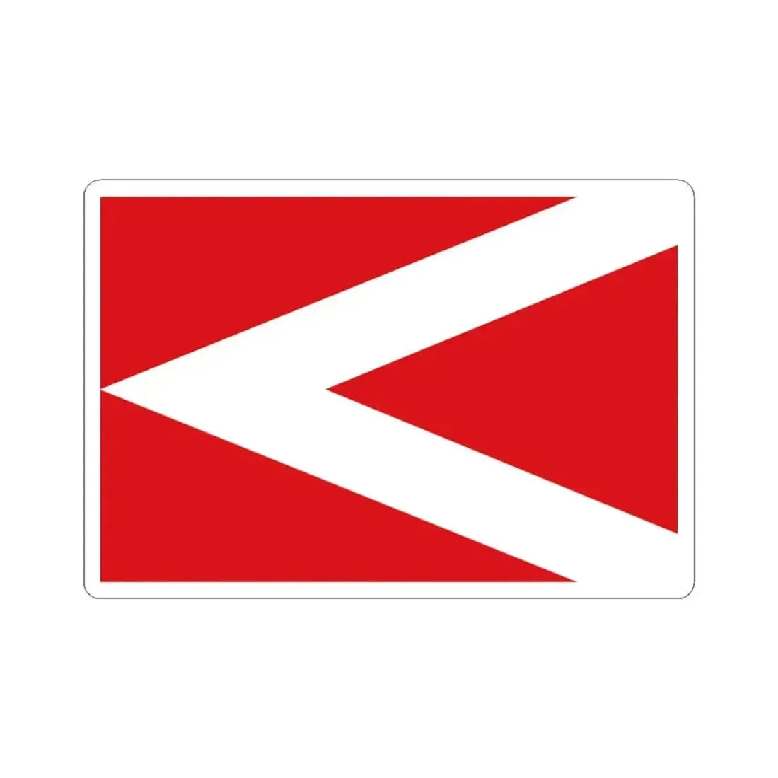 Flag of Anderlues (Belgium) STICKER Vinyl Kiss-Cut Decal 3 Inch White - The Sticker Space