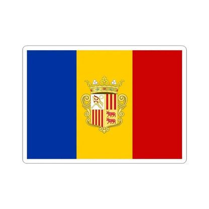 Flag of Andorra 1939-1949 (Andorra) STICKER Vinyl Kiss-Cut Decal 3 Inch White - The Sticker Space