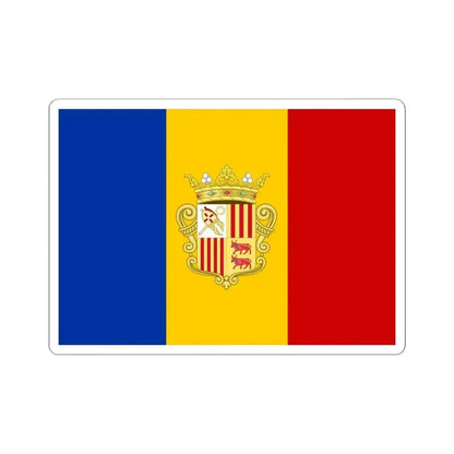 Flag of Andorra 1939-1949 (Andorra) STICKER Vinyl Kiss-Cut Decal 6 Inch White - The Sticker Space