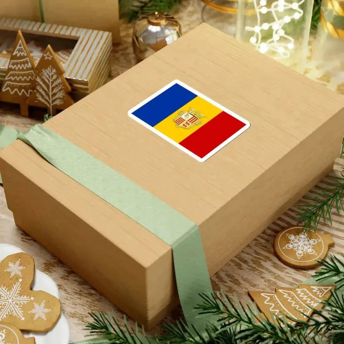 Flag of Andorra 1939-1949 (Andorra) STICKER Vinyl Kiss-Cut Decal - The Sticker Space