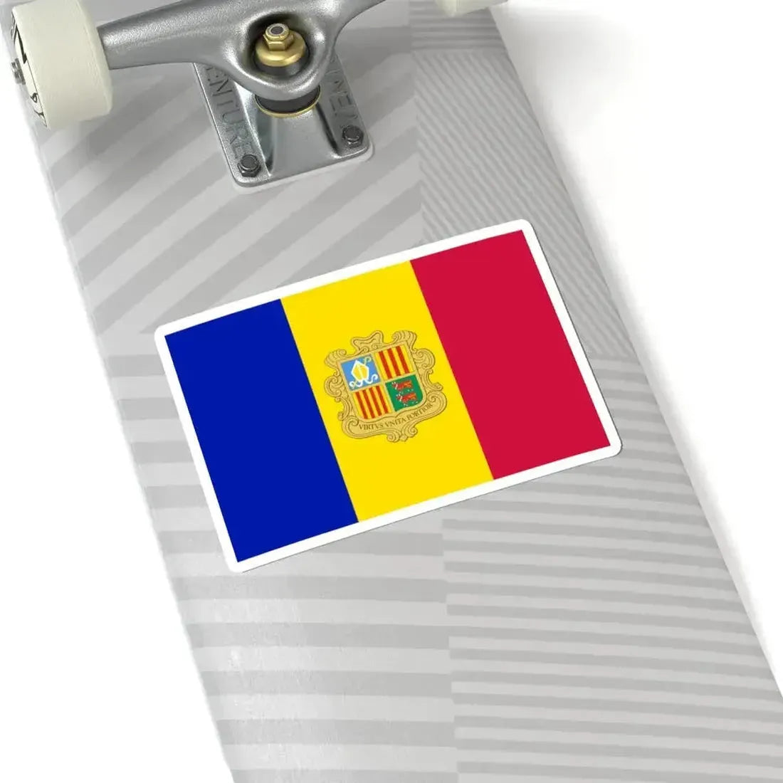 Flag of Andorra 1949-1959 3-2 (Andorra) STICKER Vinyl Kiss-Cut Decal - The Sticker Space