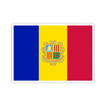 Flag of Andorra 1949-1959 (Andorra) STICKER Vinyl Kiss-Cut Decal 3 Inch White - The Sticker Space