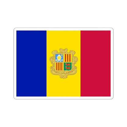 Flag of Andorra 1949-1959 (Andorra) STICKER Vinyl Kiss-Cut Decal 6 Inch White - The Sticker Space