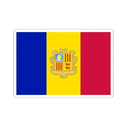 Flag of Andorra 1959-1971 3-2 (Andorra) STICKER Vinyl Kiss-Cut Decal 6 Inch White - The Sticker Space