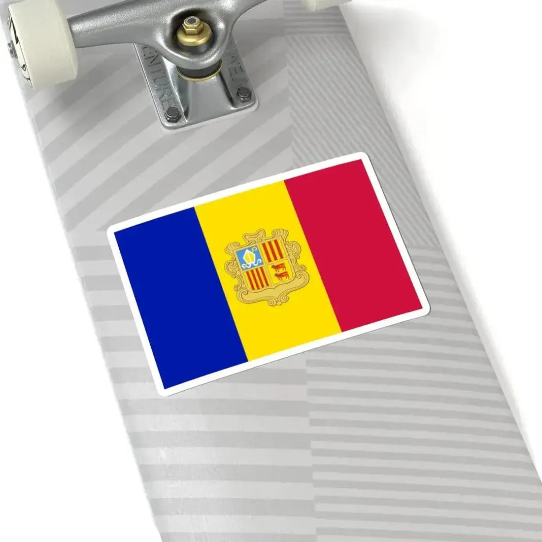Flag of Andorra 1959-1971 3-2 (Andorra) STICKER Vinyl Kiss-Cut Decal - The Sticker Space