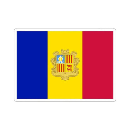 Flag of Andorra 1959-1971 (Andorra) STICKER Vinyl Kiss-Cut Decal 6 Inch White - The Sticker Space