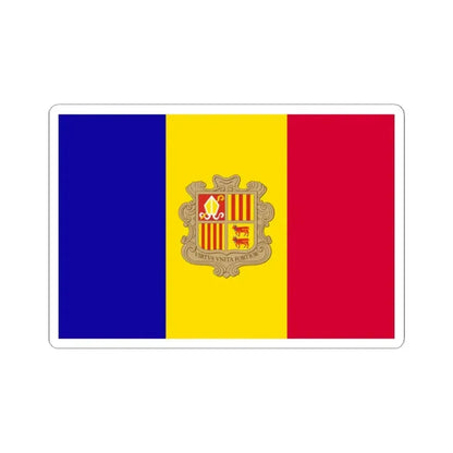 Flag of Andorra 3-2 (Andorra) STICKER Vinyl Kiss-Cut Decal 2 Inch White - The Sticker Space