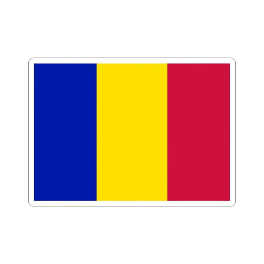 Flag of Andorra civil (Andorra) STICKER Vinyl Kiss-Cut Decal 2 Inch White - The Sticker Space