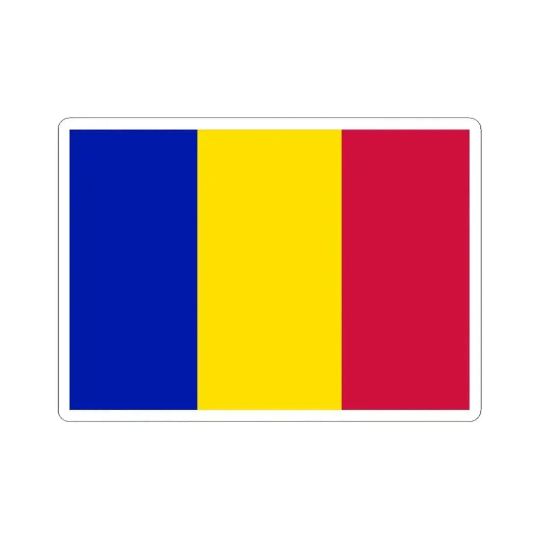Flag of Andorra civil (Andorra) STICKER Vinyl Kiss-Cut Decal 3 Inch White - The Sticker Space