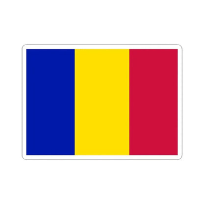 Flag of Andorra civil (Andorra) STICKER Vinyl Kiss-Cut Decal 3 Inch White - The Sticker Space