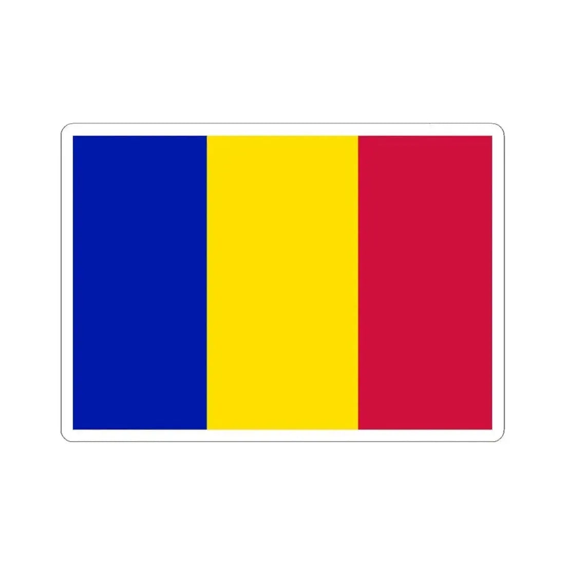 Flag of Andorra civil (Andorra) STICKER Vinyl Kiss-Cut Decal 4 Inch White - The Sticker Space