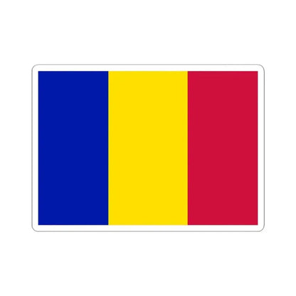 Flag of Andorra civil (Andorra) STICKER Vinyl Kiss-Cut Decal 4 Inch White - The Sticker Space