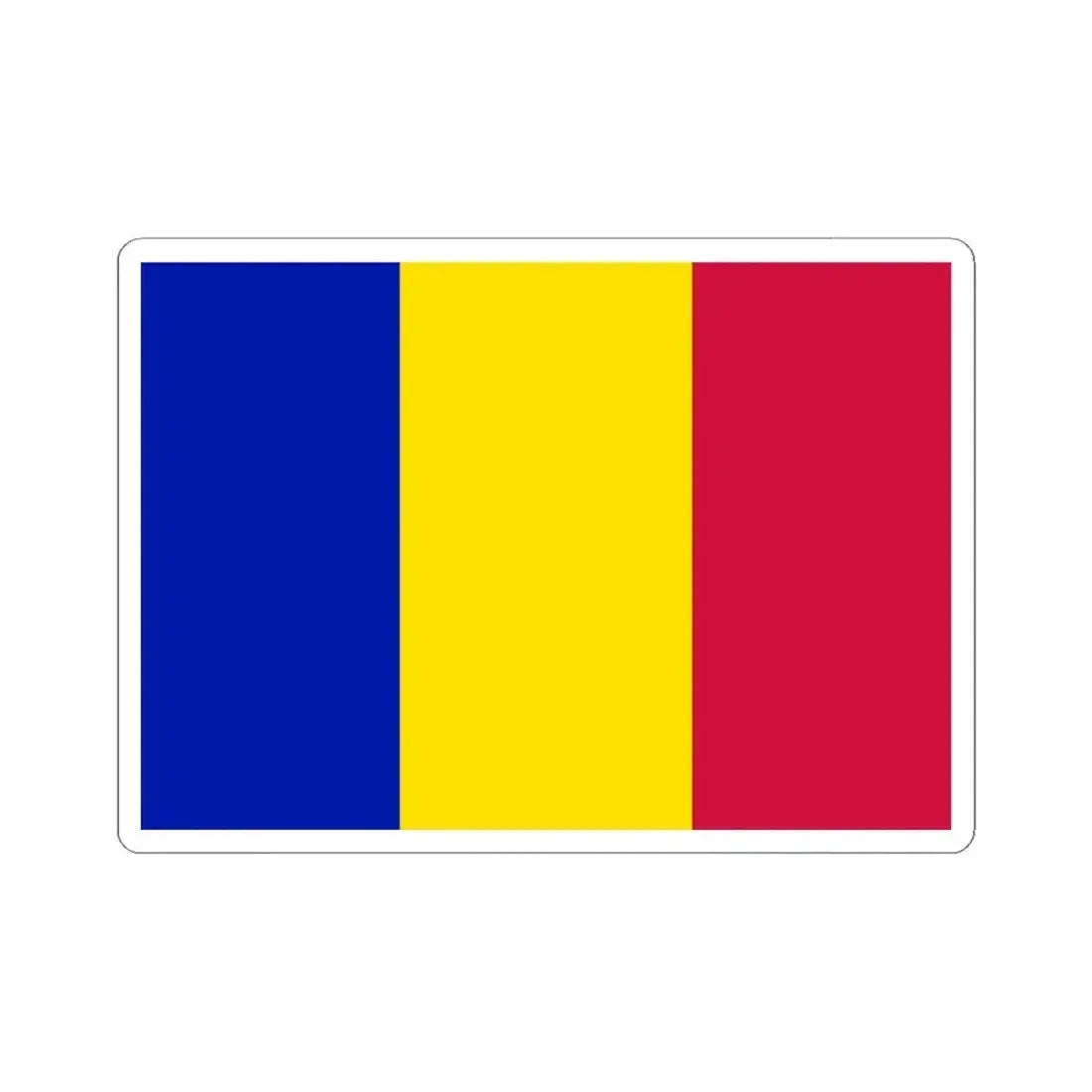 Flag of Andorra civil (Andorra) STICKER Vinyl Kiss-Cut Decal 6 Inch White - The Sticker Space