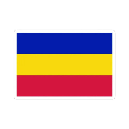 Flag of Andorra civil horizontal (Andorra) STICKER Vinyl Kiss-Cut Decal 2 Inch White - The Sticker Space