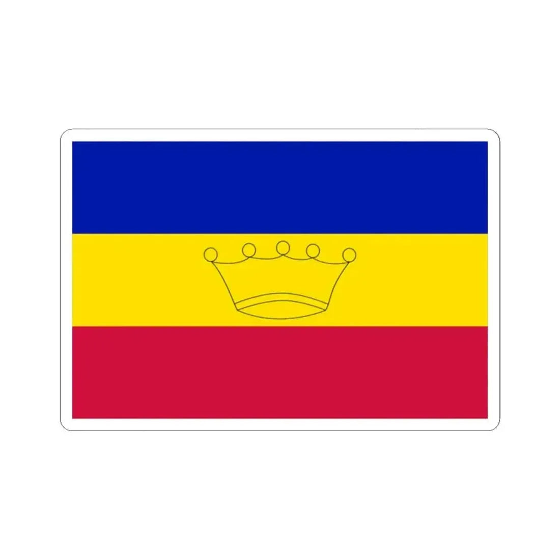 Flag of Andorra end of the 19th century-c. 1930s (Andorra) STICKER Vinyl Kiss-Cut Decal 2 Inch White - The Sticker Space