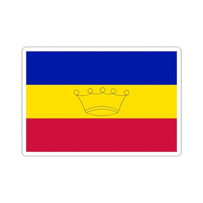 Flag of Andorra end of the 19th century-c. 1930s (Andorra) STICKER Vinyl Kiss-Cut Decal 3 Inch White - The Sticker Space