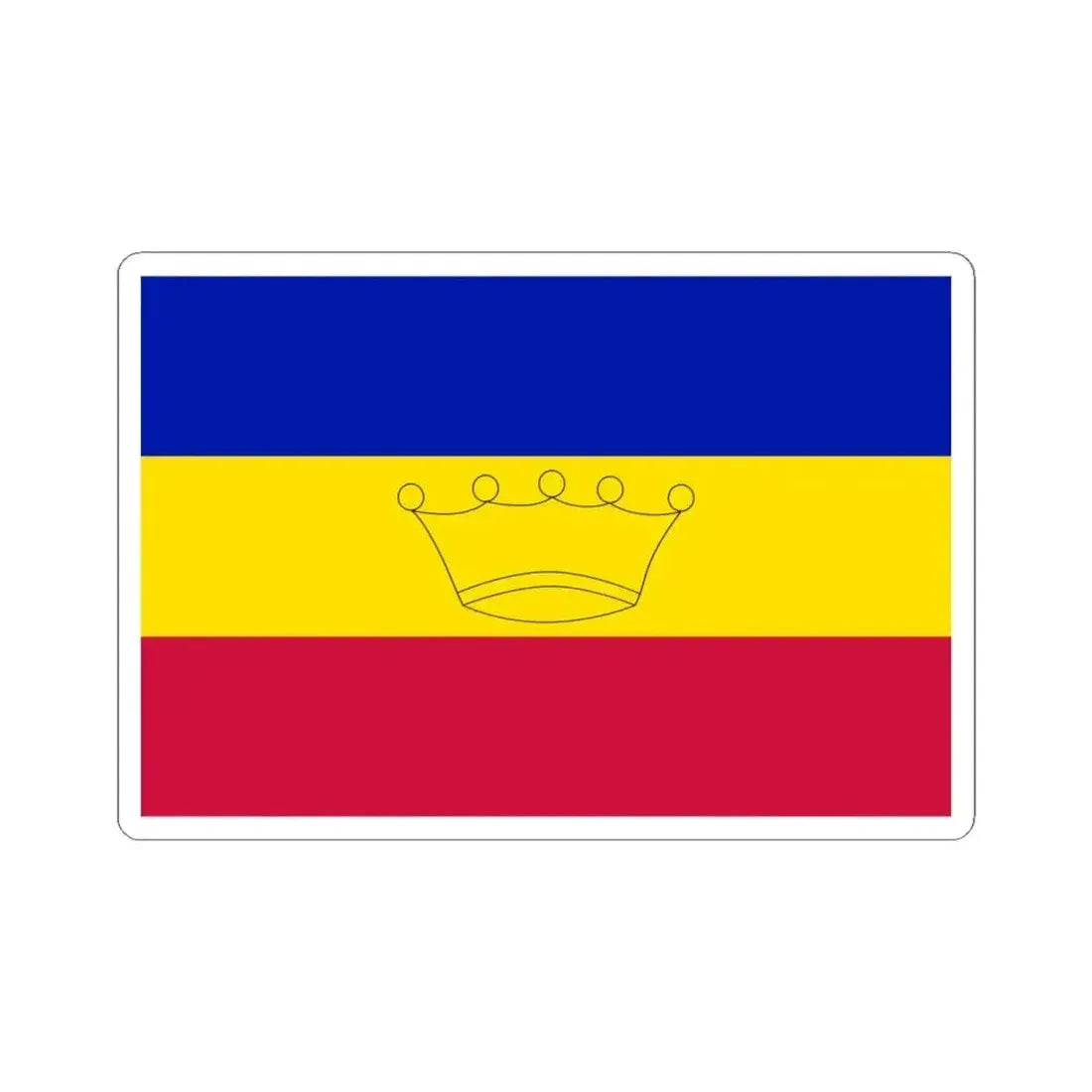 Flag of Andorra end of the 19th century-c. 1930s (Andorra) STICKER Vinyl Kiss-Cut Decal 4 Inch White - The Sticker Space
