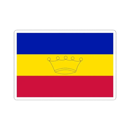 Flag of Andorra end of the 19th century-c. 1930s (Andorra) STICKER Vinyl Kiss-Cut Decal 4 Inch White - The Sticker Space