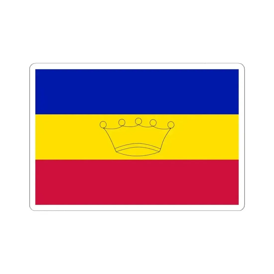 Flag of Andorra end of the 19th century-c. 1930s (Andorra) STICKER Vinyl Kiss-Cut Decal 6 Inch White - The Sticker Space