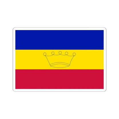 Flag of Andorra end of the 19th century-c. 1930s (Andorra) STICKER Vinyl Kiss-Cut Decal 6 Inch White - The Sticker Space