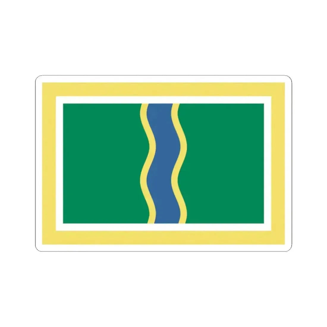 Flag of Andorra la Vella (Andorra) STICKER Vinyl Kiss-Cut Decal 2 Inch White - The Sticker Space