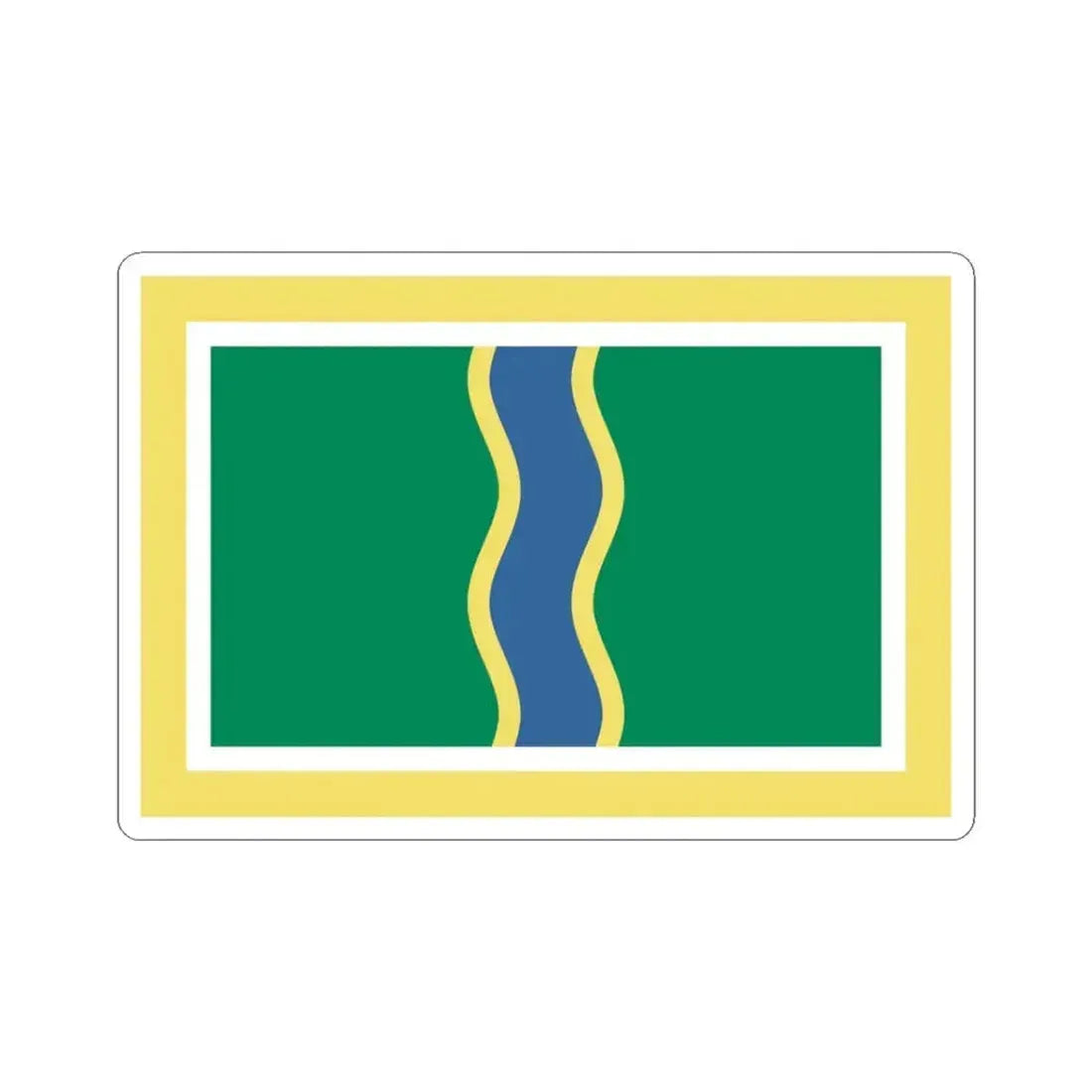 Flag of Andorra la Vella (Andorra) STICKER Vinyl Kiss-Cut Decal 3 Inch White - The Sticker Space