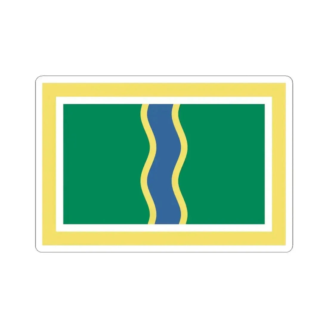 Flag of Andorra la Vella (Andorra) STICKER Vinyl Kiss-Cut Decal 4 Inch White - The Sticker Space