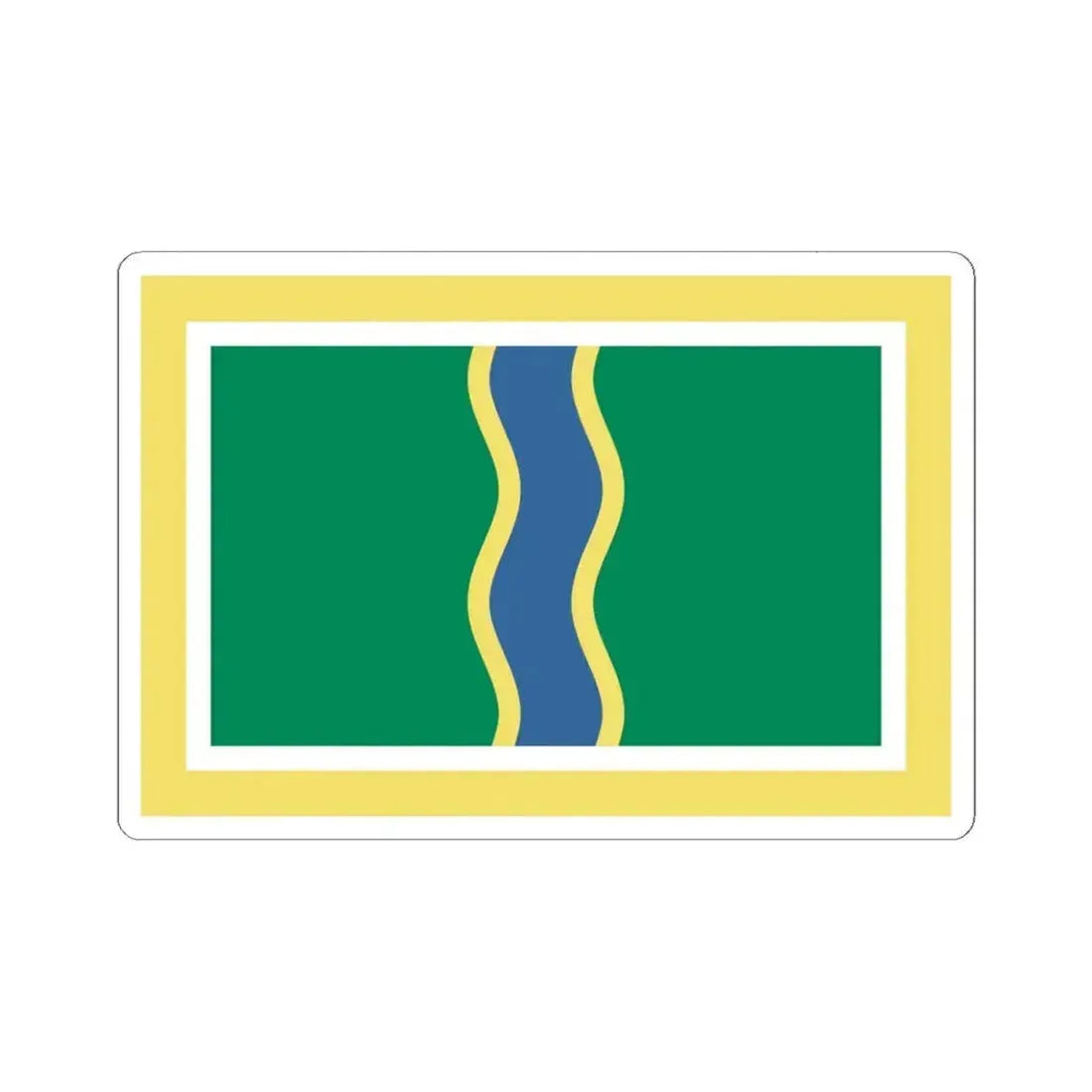 Flag of Andorra la Vella (Andorra) STICKER Vinyl Kiss-Cut Decal 6 Inch White - The Sticker Space