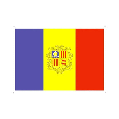 Flag of Andorra WFB 2000 (Andorra) STICKER Vinyl Kiss-Cut Decal 3 Inch White - The Sticker Space