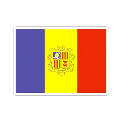 Flag of Andorra WFB 2000 (Andorra) STICKER Vinyl Kiss-Cut Decal 4 Inch White - The Sticker Space