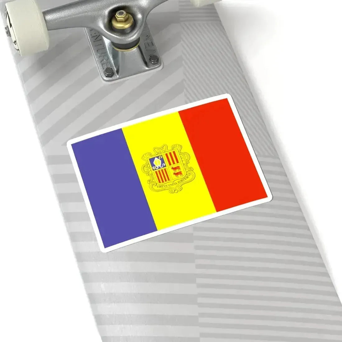 Flag of Andorra WFB 2000 (Andorra) STICKER Vinyl Kiss-Cut Decal - The Sticker Space