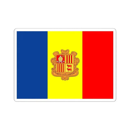 Flag of Andorra WFB 2004 (Andorra) STICKER Vinyl Kiss-Cut Decal 6 Inch White - The Sticker Space