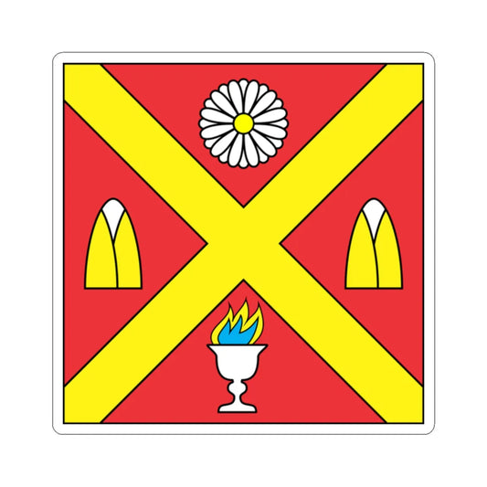 Flag of Andrushivka (Ukraine) STICKER Vinyl Kiss-Cut Decal 2 Inch White - The Sticker Space