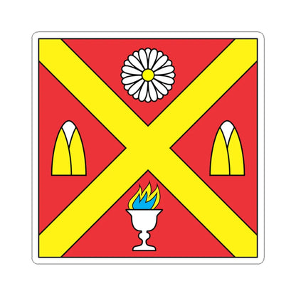 Flag of Andrushivka (Ukraine) STICKER Vinyl Kiss-Cut Decal 3 Inch White - The Sticker Space