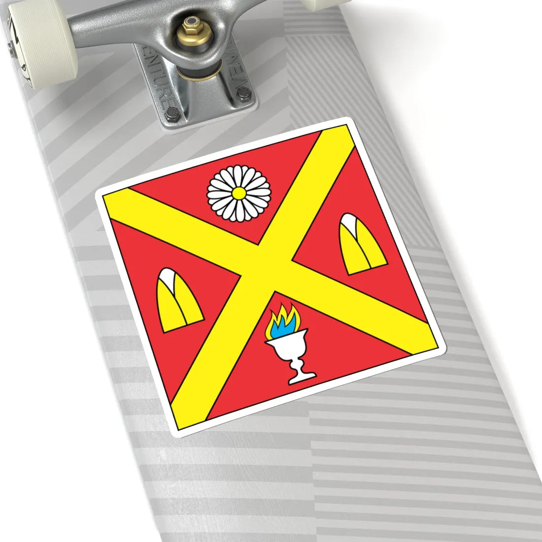 Flag of Andrushivka (Ukraine) STICKER Vinyl Kiss-Cut Decal - The Sticker Space